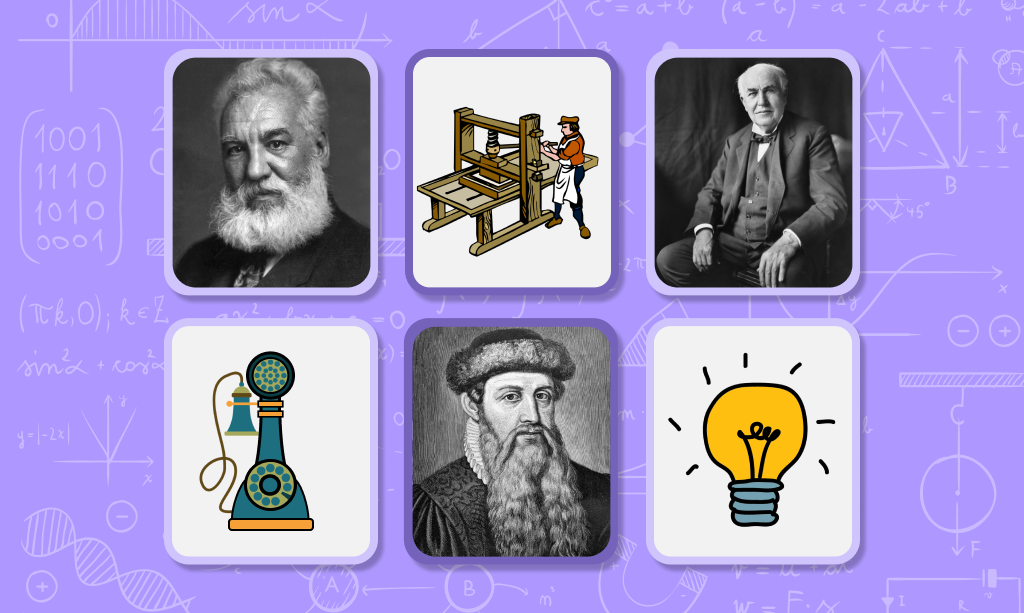 ממציאים מפורסמים, מדענים ומתמטיקאים