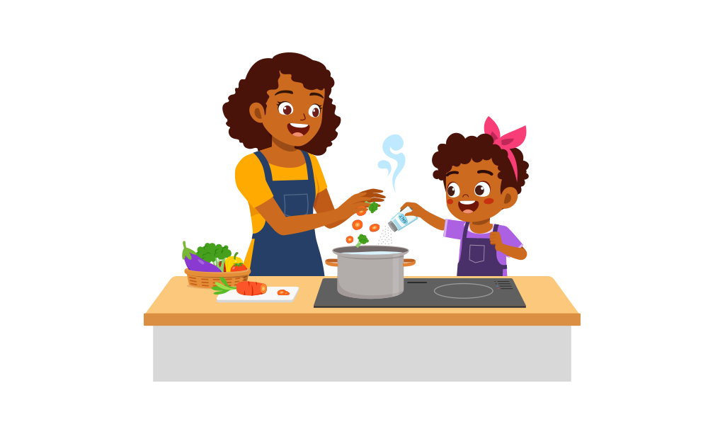הבישול המשותף של הורים עם הילדים מטפח את תחושת ההישג של הילדים וגם בונה את הביטחון ביכולות של הילדים.