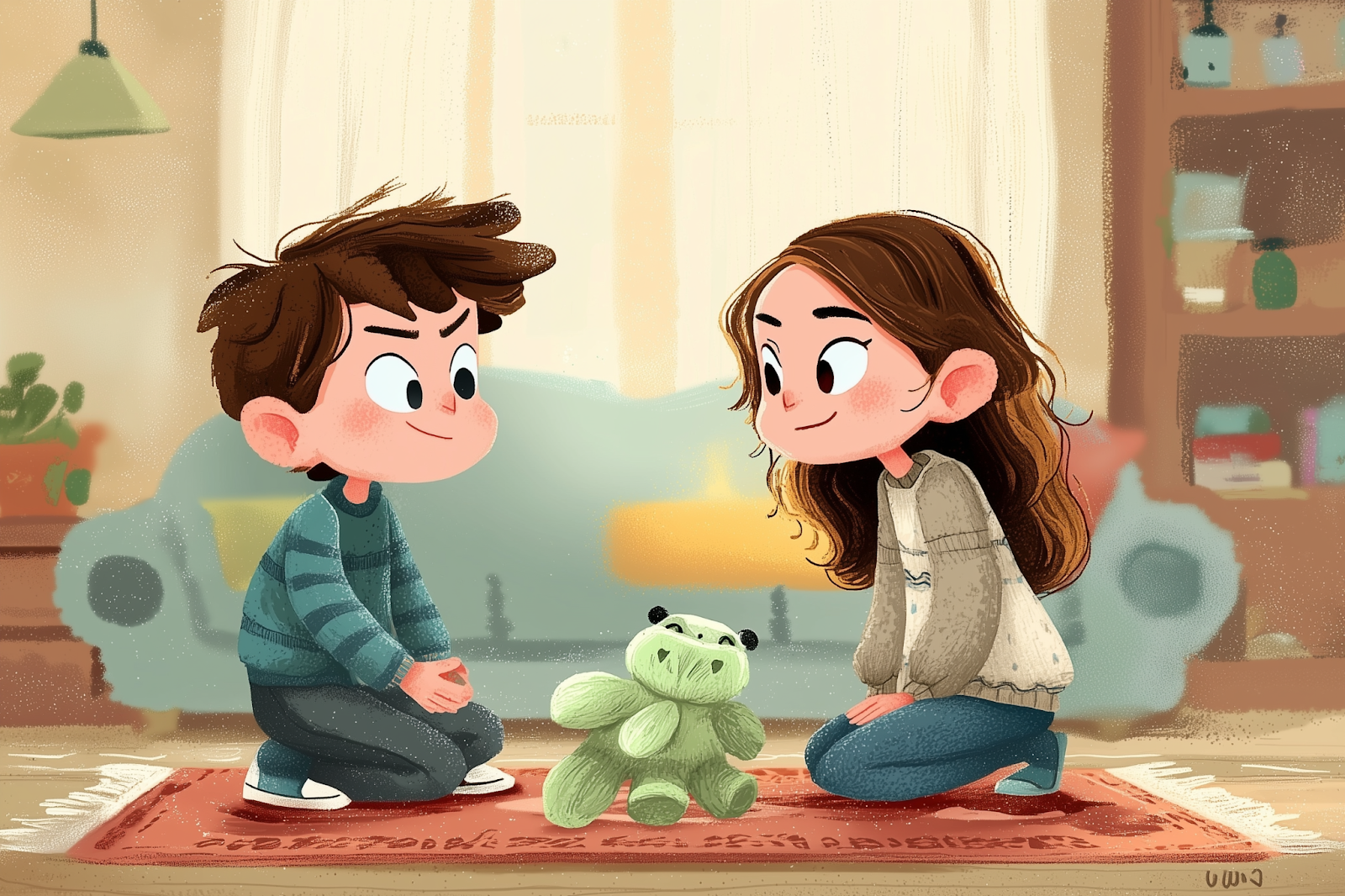 אחים משחקים ביחד