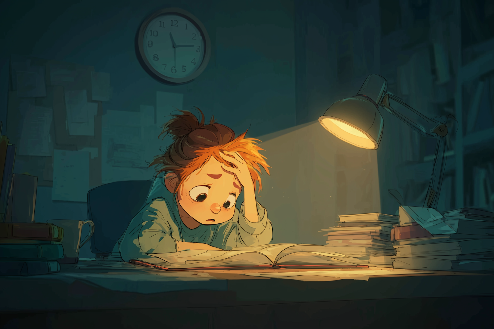 ילד עייף מתקשה ללמוד