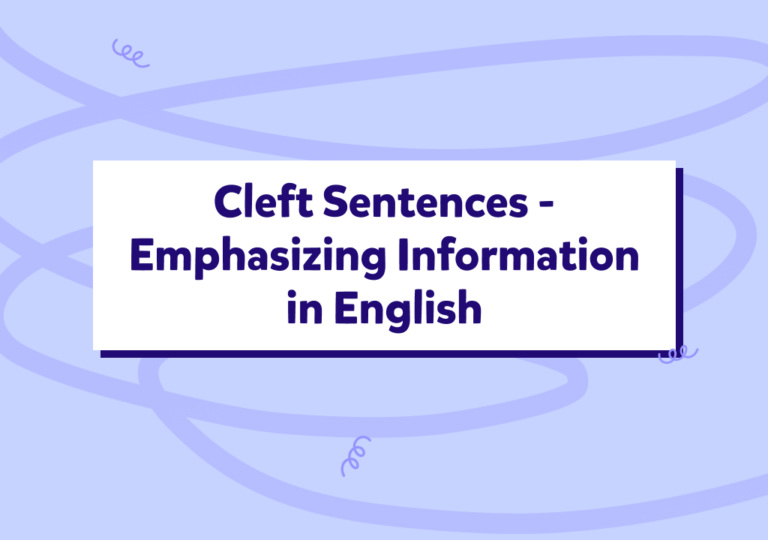 משפטי הדגשה באנגלית